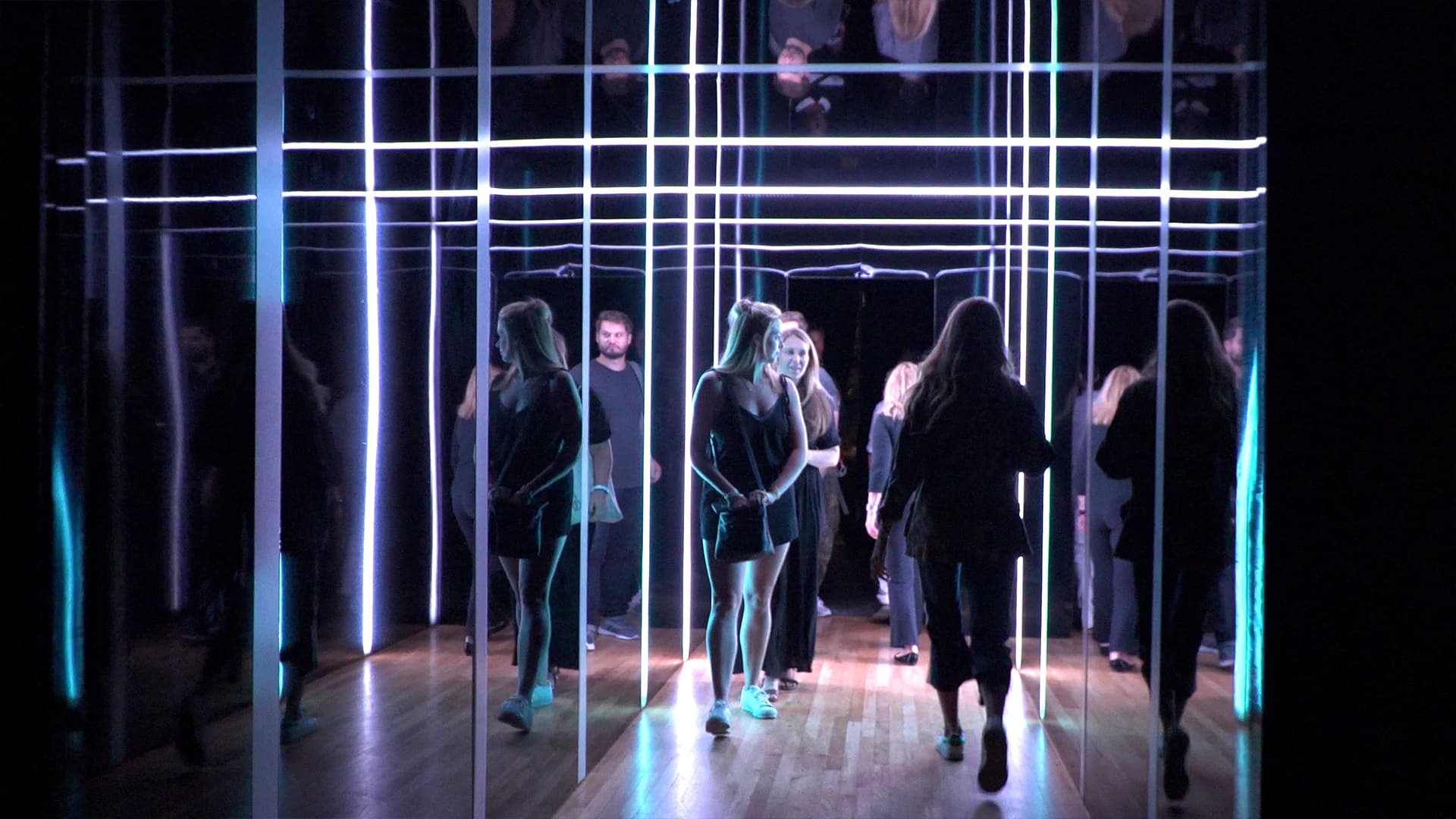 LED Hallway, Featuring Responsive Lights and Mirrors. Alt
