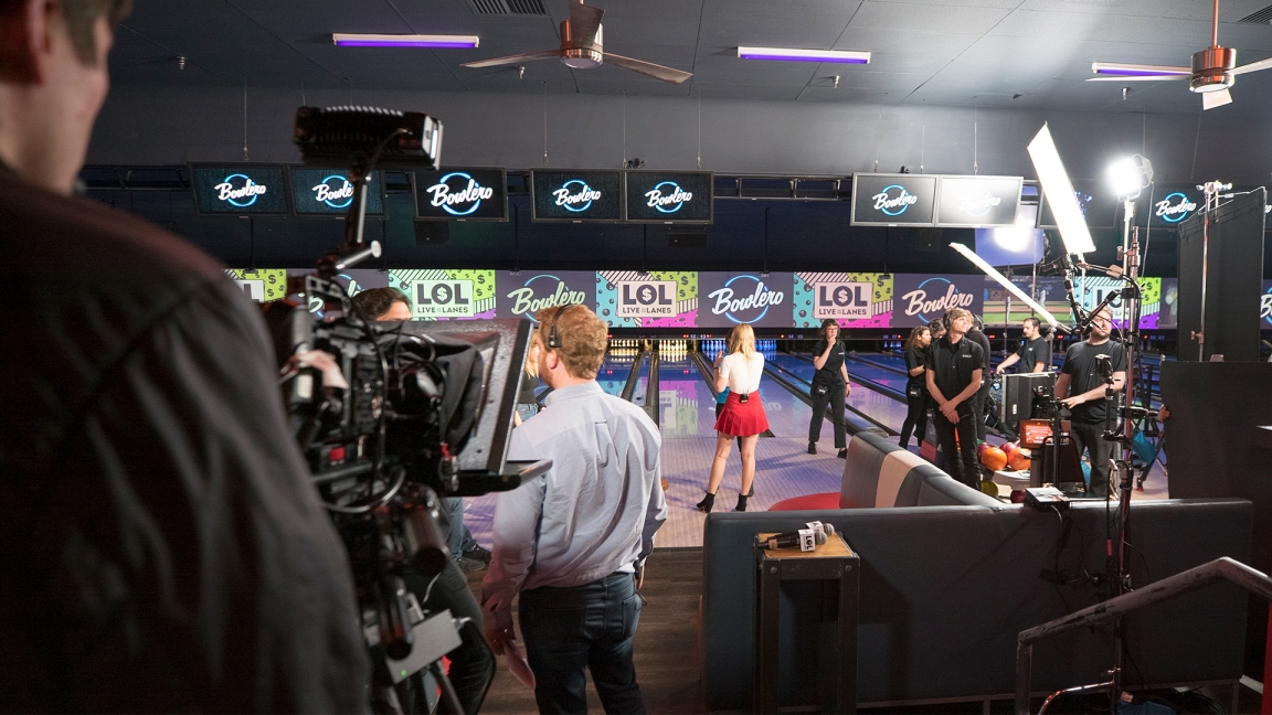 prepping talent on set