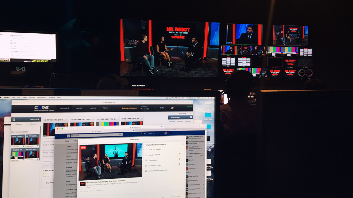 The view from the Encoding Engineer during the live stream